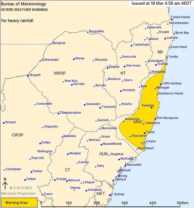 A severe weather warning has been issued for heavy rainfall which could leave to flash flooding.