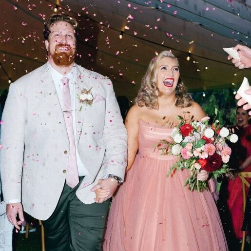 Abby Potter and her husband Will Allen on their wedding day. Picture: Instagram