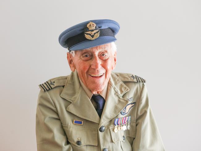 Bombing of Darwin veteran, 101-year-old Brian Winspear, is in Darwin for its 80th anniversary. Picture: Glenn Campbell