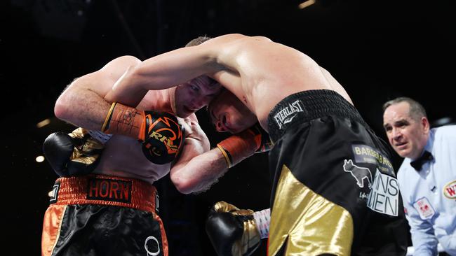 Jeff Horn vs. Tim Tszyu at Queensland Country Bank Stadium. Picture: Alix Sweeney