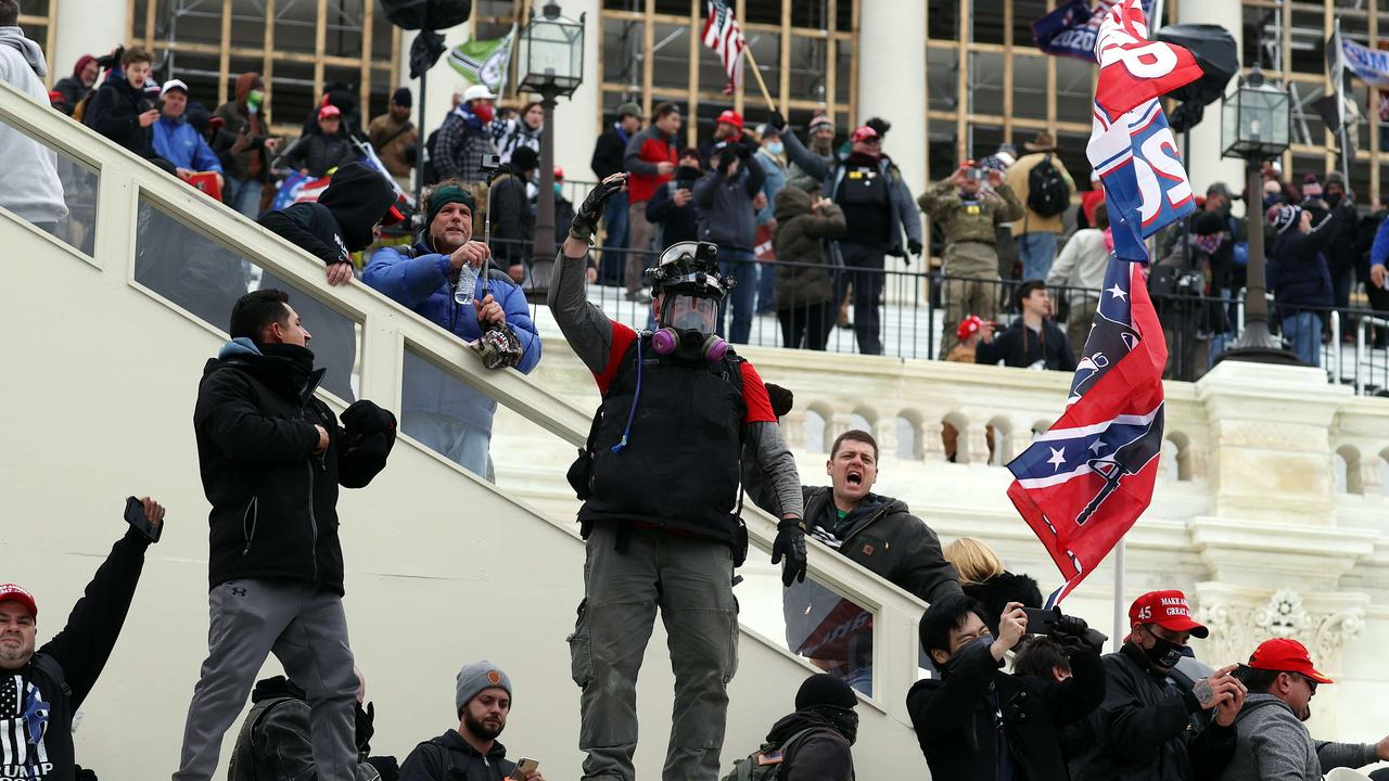 The Washington DC riots are said to have focused the President’s mind on a possible plan top pardon himself. Picture: Tasos Katopodis/Getty Images/AFP.