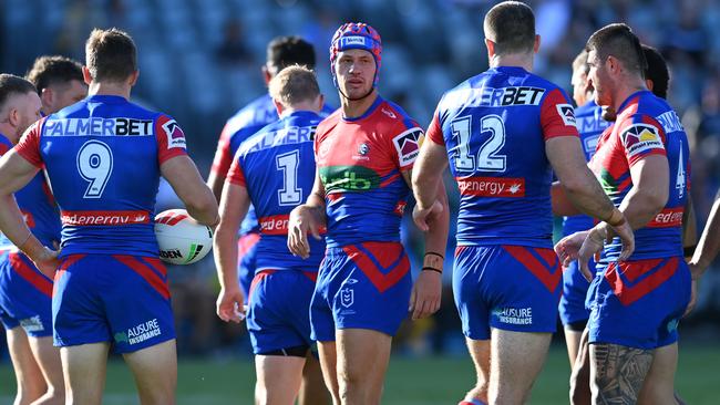 Kalyn Ponga's switch to five-eighth is a work in progress. Picture: NRL Imagery