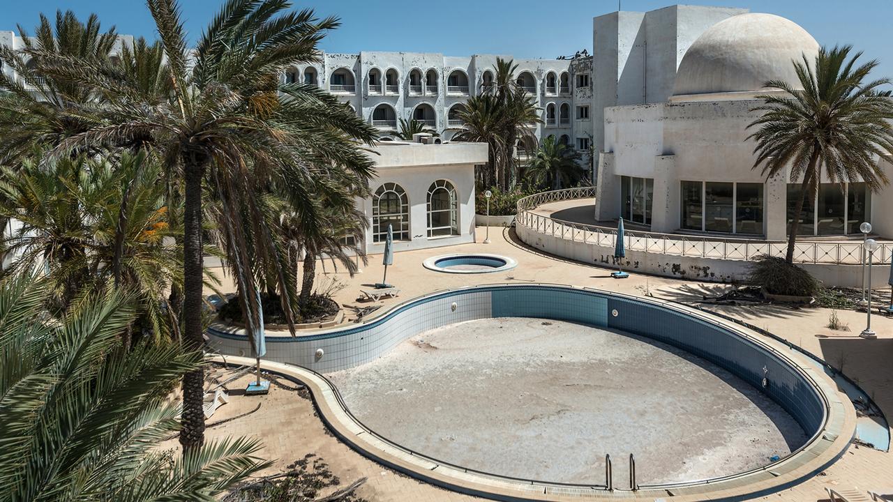 A spate of terrorist attacks in Tunisia in 2015 hit the resorts hard, and many of them were abandoned. Picture: Bob Thissen/Caters News Agency