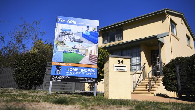 Morgan Stanley’s outlook for Australia’s house prices is bleak for sellers. Picture: AAP