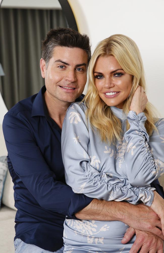 Sophie Monk and Bachelorette winner Stu Laundy pictured last year. Picture: Justin Lloyd.