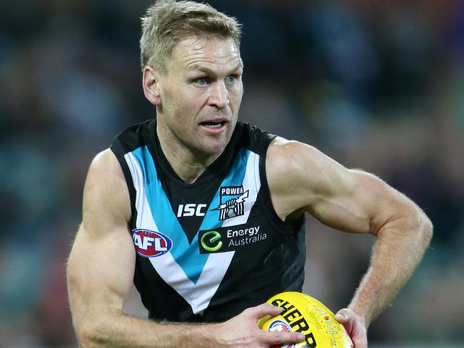 Cornes in his playing days with Port Adelaide. Picture: Calum Robertson