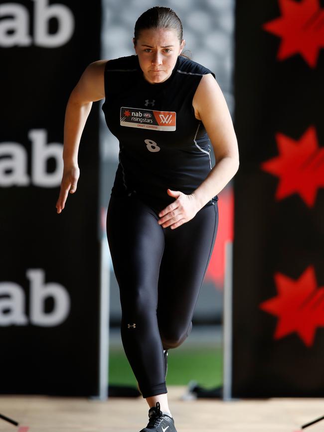 Katelyn Rosenzweig at the AFLW Draft Combine at Marvel Stadium on October 2. Picture: Michael Dodge/Getty Images