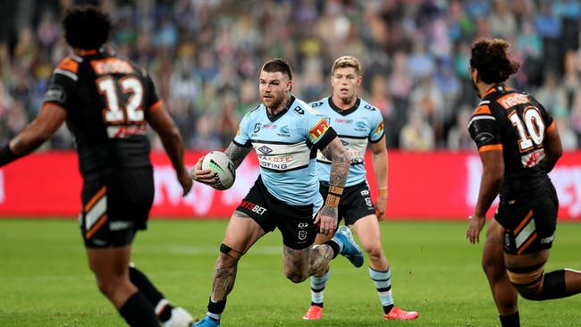 Josh Dugan has an excellent return from injury apart from a few poor defensive reads. Picture: AAP.