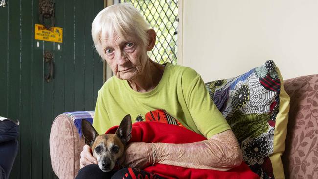 Teresa Kochanowski with Lily after dog attack in Carindale, Thursday, October 10, 2024 - Picture: Richard Walker