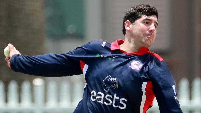 Marcus Atallah of Eastern Suburbs bowling against St George. Pic: Jeremy Ng