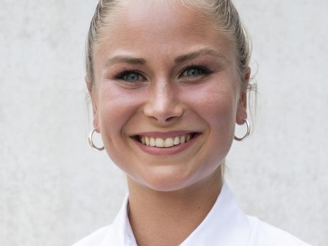 CANBERRA, AUSTRALIA - NewsWire Photos JANUARY 24, 2021: Advocate for survivors of sexual assault and #LetHerSpeak campaigner Grace Tame (TAS) attends the 2021 Australian of the Year reception at the National Gallery - Gandel Hall, Canberra. Picture: NCA NewsWire / Martin Ollman