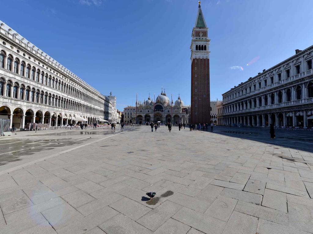 Venice, like most other Italian cities, is deserted. Picture: Andrea Pattaro/AFP