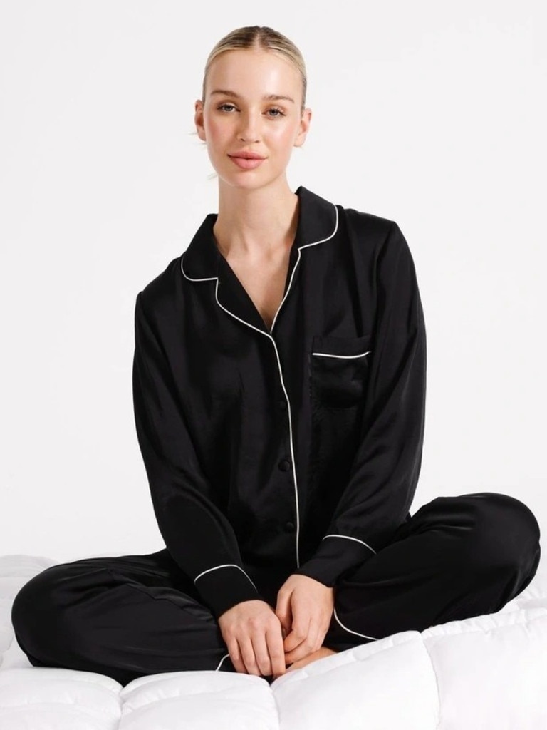 Indulge in Luxury: Dark Claret Silk Satin Pyjama Set – Breathing Soul