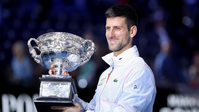 Novak won a 10th Australian Open title. Photo by Lintao Zhang/Getty Images