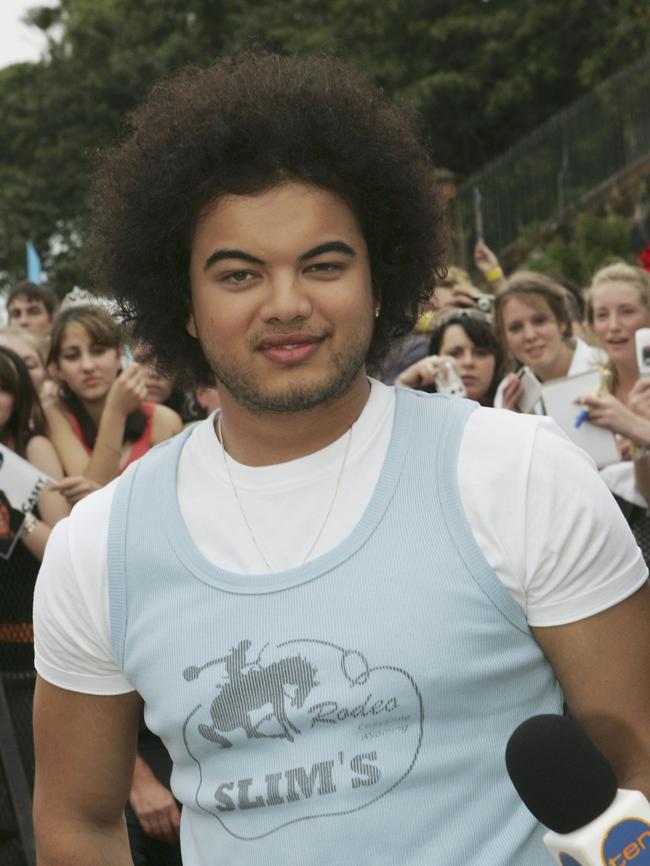 Singer Guy Sebastian attends the finale of the second Australian Idol in 2004. Picture: Patrick Riviere/Getty Images