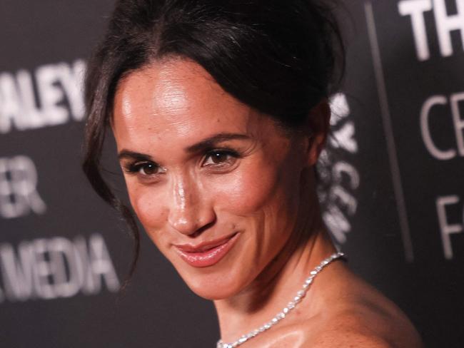 Meghan Markle, Duchess of Sussex arrives for The Paley Center for Media gala honoring actor and director Tyler Perry, at the Beverly Wilshire Hotel in Beverly Hills on December 4, 2024. (Photo by ETIENNE LAURENT / AFP)