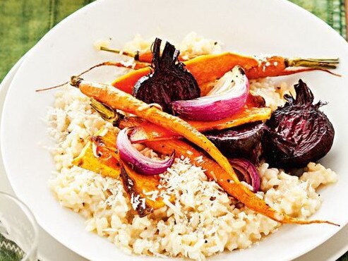 Roast vegetable risotto.