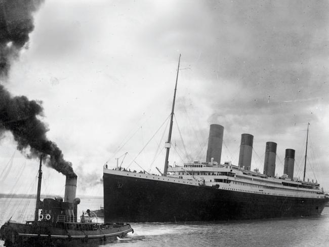 The Titanic leaving Southampton on her ill-fated maiden voyage. Picture: AFP