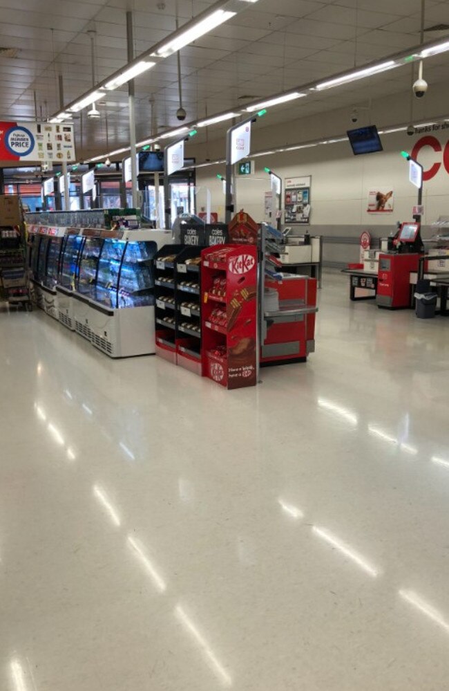 Brisbane Coles solely has self serve. Picture: Twitter/@IreneMayPearce1