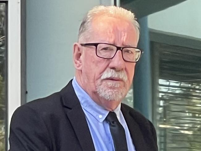 Jeffrey Michael Sankey, 70, of Empire Bay, leaving Gosford Local Court afert pleading not guilty to the dangerous driving death of grandmother Soula 