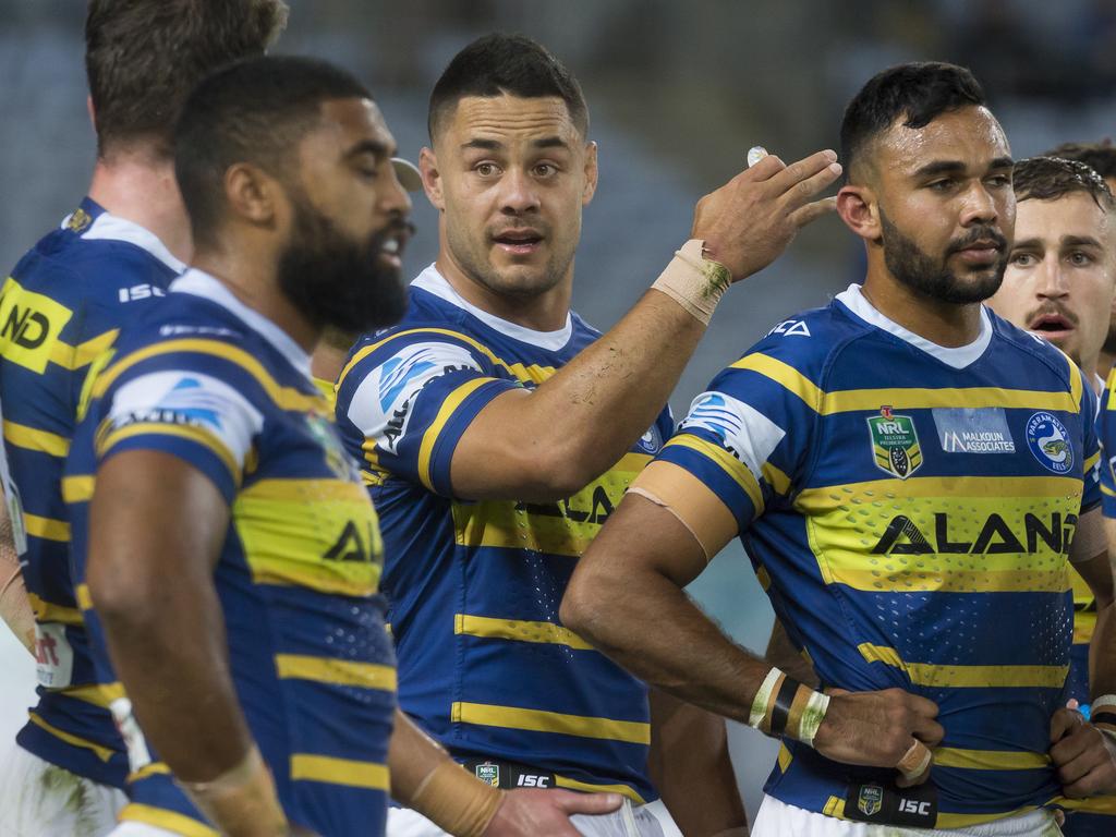 Jarryd Hayne remains out of contract with Parramatta. (AAP Image/Craig Golding)