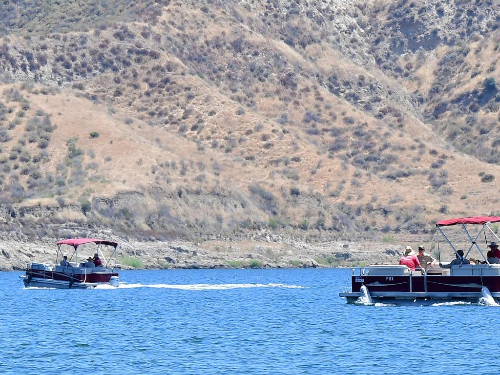 Naya Rivera’s body was found in Lake Piru yesterday after a six day search. Picture: Frederic J. Brown/AFP