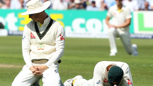 Michael Clarke’s men are on their knees after the first day at Trent Bridge.