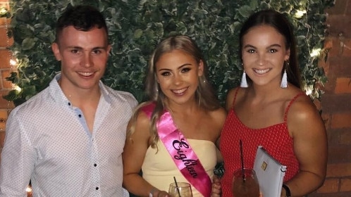 Liam Hampson (left) with his sister Tiarna (middle) on her eighteenth birthday