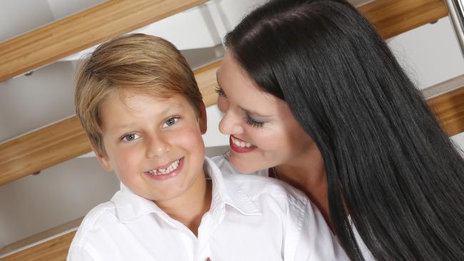 A young Balin Stewart with his devoted mother, Kerri-Lyn.