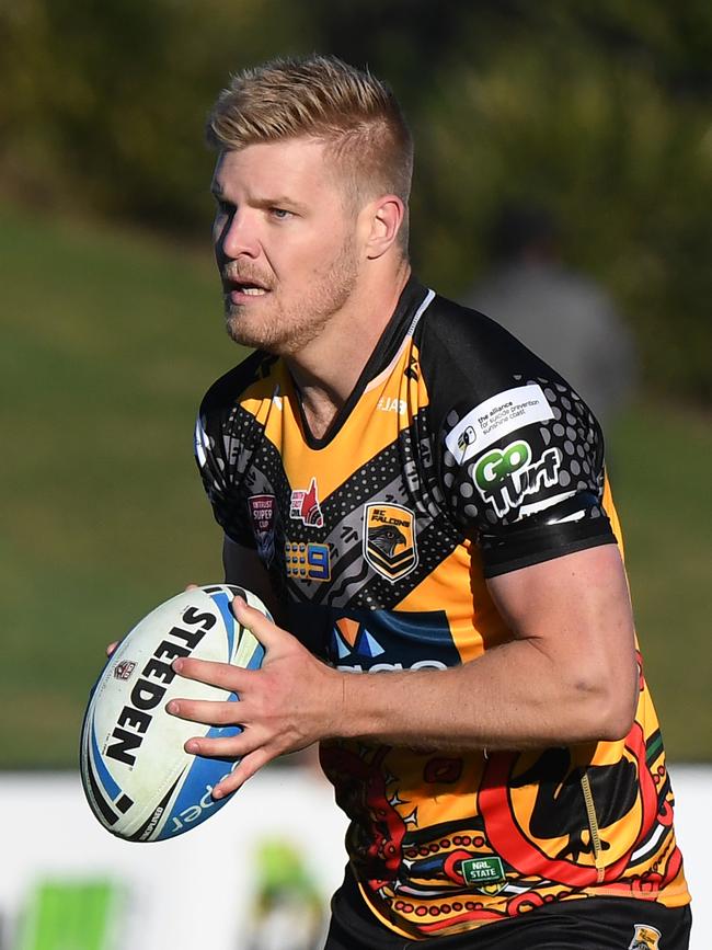 Jye Ballinger, pictured in his Falcons playing days, had a good season for Wests Brisbane Panthers.