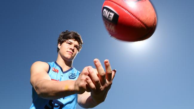 Sturt midfielder Tom Lewis at Unley Oval. Picture: Tait Schmaal