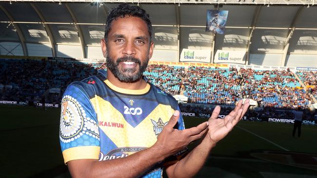 The Titans have named one of their stands at Cbus Super Stadium after club legend Preston Campbell. Picture: Richard Gosling