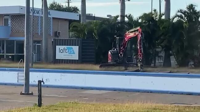 Bulldozers have arrived at Anzac Pool