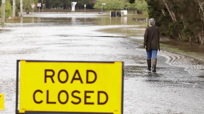 Mel Rooke inspects her home. Flooding at Latrobe. Picture: Grant Viney