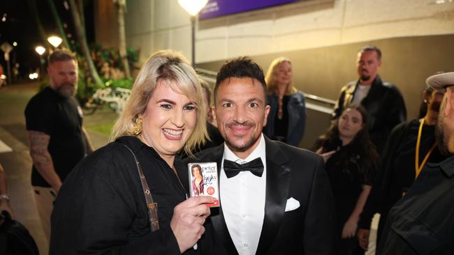 Karina Demiris Iseppi and Peter Andre at the JAFAICAN premiere with Peter Andre at Gold Coast Film Festival at HOTA. Picture, Portia Large.