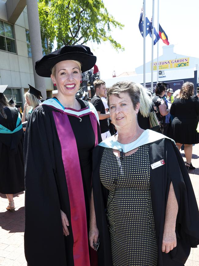 Head of Business School Economics Melanie Bryant and Events Protocol Belinda Brock at the UTAS Graduation at Burnie. PICTURE CHRIS KIDD