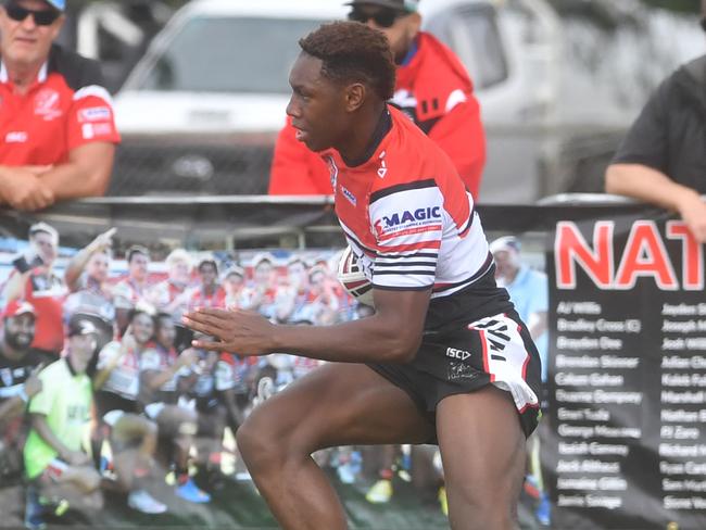 Kirwan State High School hosts St Patrick's College, Mackay, in round 1 of the 2025 Aaron Payne Cup. Picture: Evan Morgan
