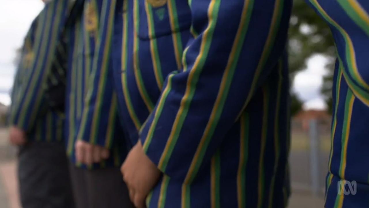 The distinctive St Kevin's College blazers. Picture: ABC/Four Corners