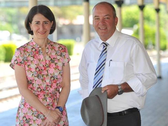 Premier Gladys Berejiklian with her former lover, disgraced MP Daryl Maguire.