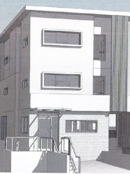 The three-storey ‘cage’ for 70 Cardigan St, Guildford.