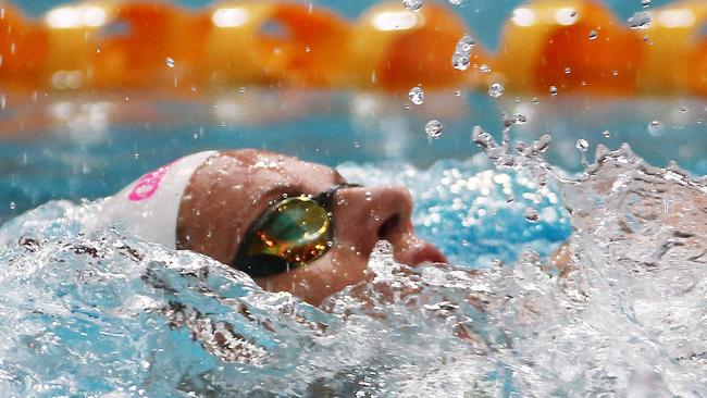 Emily Seebohm in action in the backstroke.