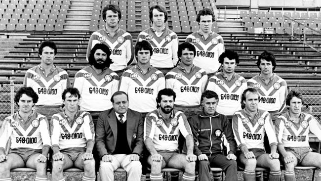 Canterbury’s 1980 grand final-winning team. Geoff Robinson (middle row, second from left). Picture: Barry McKinnon.