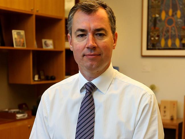 Human Services Minister Michael Keenan in his office at Parliament House in Canberra. Picture Kym Smith