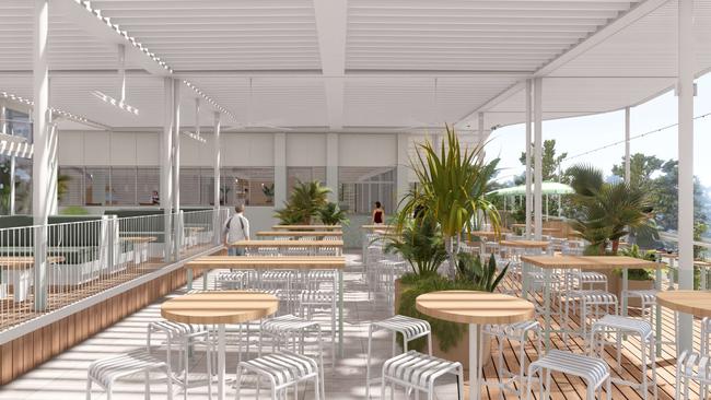 An artist’s impression of the new look hotel. Picture: Straddie Beach Hotel.