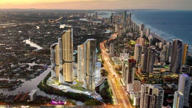 The masterplan for The Star Gold Coast — bottom right is the Hooker Blvd connection. Photo: Supplied