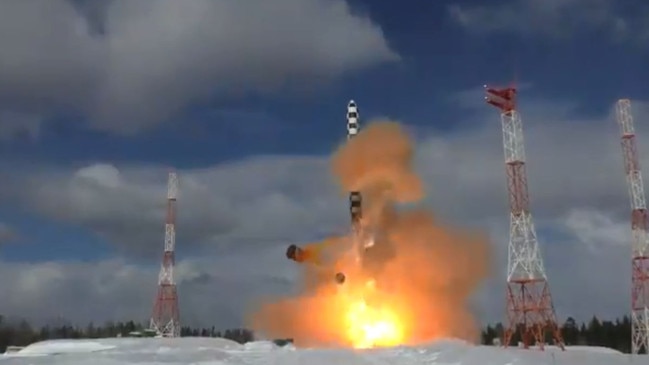 Russia test fires an ICBM dubbed Satan 2. Picture: Supplied