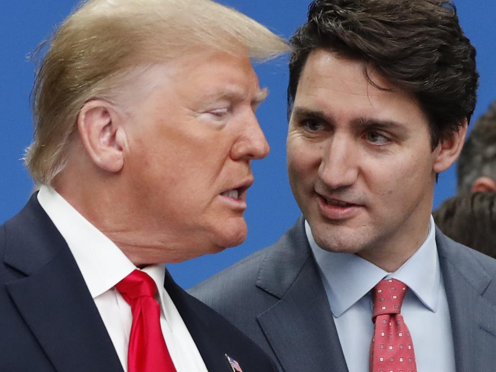 Trump and Trudeau are not the best of friends. Picture: AP Photo/Frank Augstein.