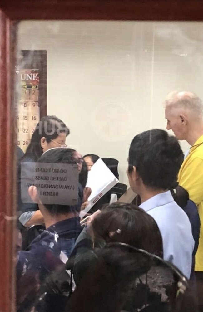 Peter Gerard Scully pictured entering the courtroom in Mindanao, South Philippines, June 13. Picture: Joey Nacalaban/Gold Star Daily