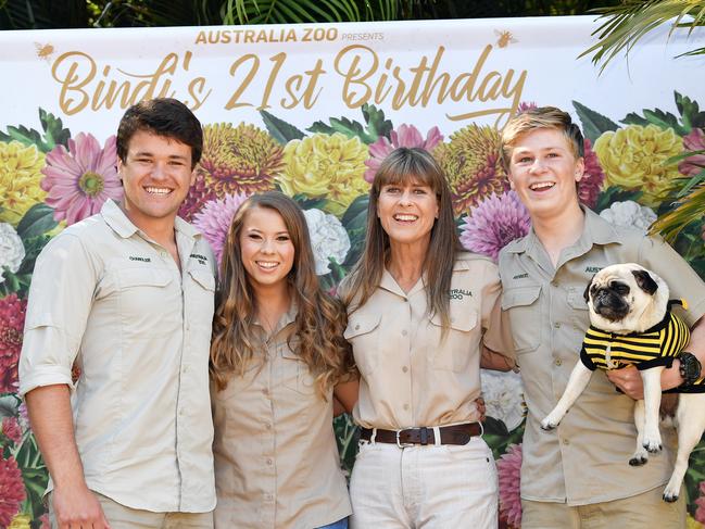 The Irwin family were all smiles celebrating Bindi’s 21st.