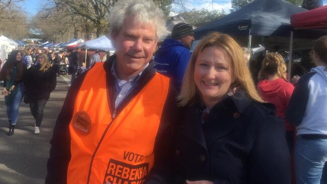 Volunteer Paul Bunney with Mayo MP Rebekha Sharkie. Picture: Facebook/Paul Bunney 